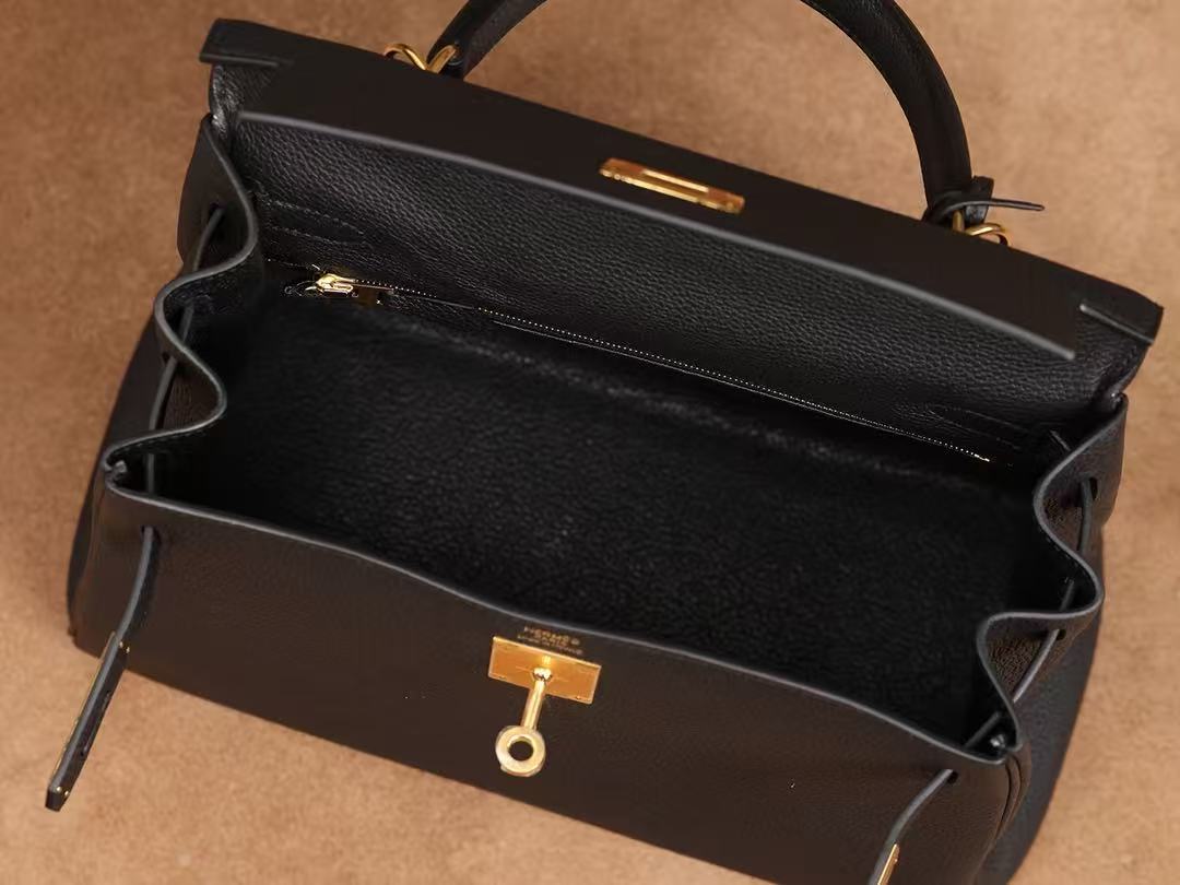 Kelly 28cm 内缝 黑色 金扣 Togo皮 - Image 2